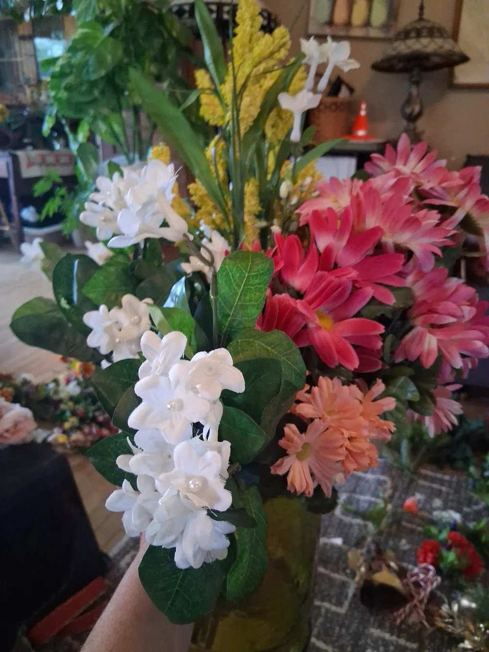 Artificial Pink Daisy & Yellow Wildflower Arrangement - Home Accents